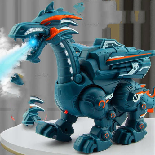Fire-Breathing Mech Dragon Toy walking and spraying mist